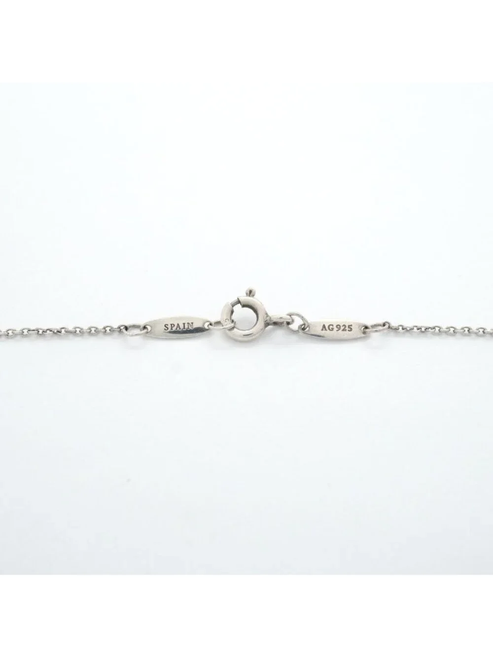 Tiffany & Co Necklace by the Yard 925 Sterling Silver Pink Saffiano